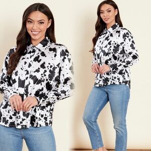 Stylish Black and White Women's Top